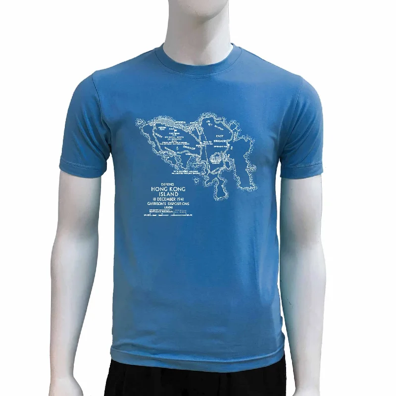 WWII HK Island Tee, Stone Blue