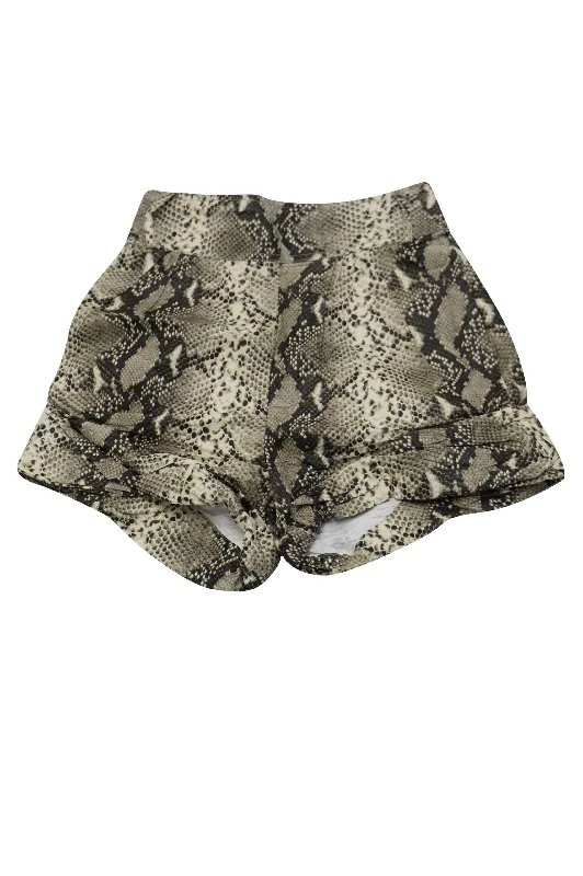 Philosophy Di Lorenzo Serafini Snakeskin Print Shorts in Multicolor