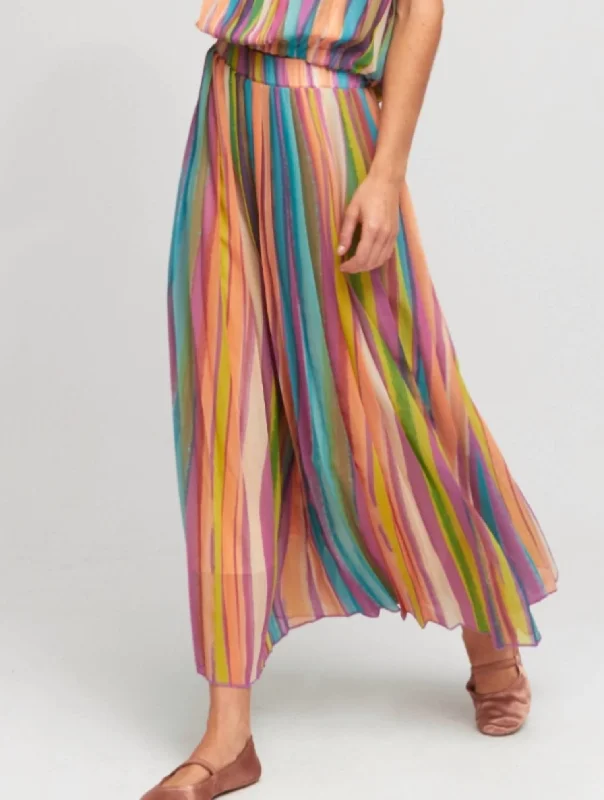 Pleated Skirt In Multi