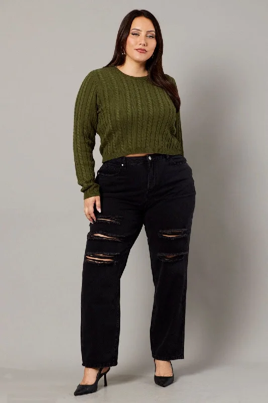 Black Baggy Jeans High Rise