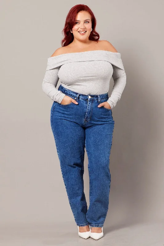 Denim Mom Jeans High Rise