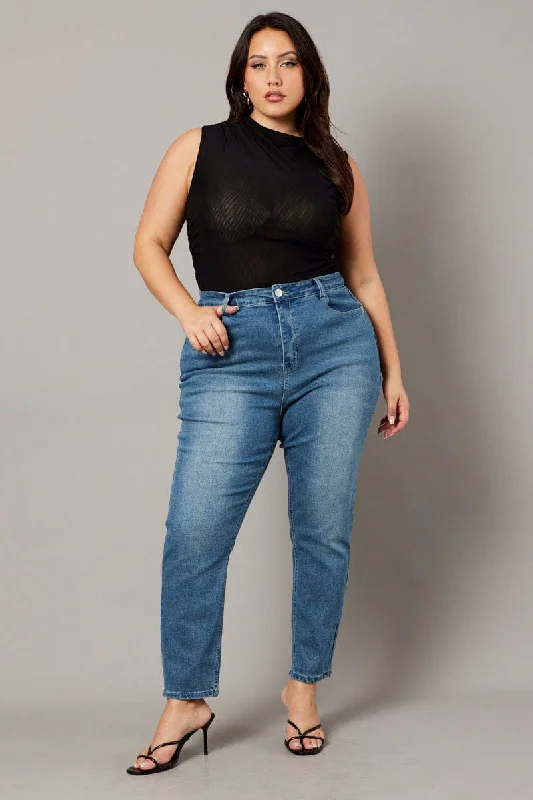 Denim Skinny Jeans High Rise