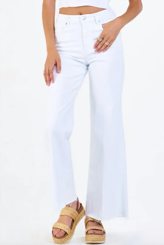 Fiona Optic White Wide Leg Jean