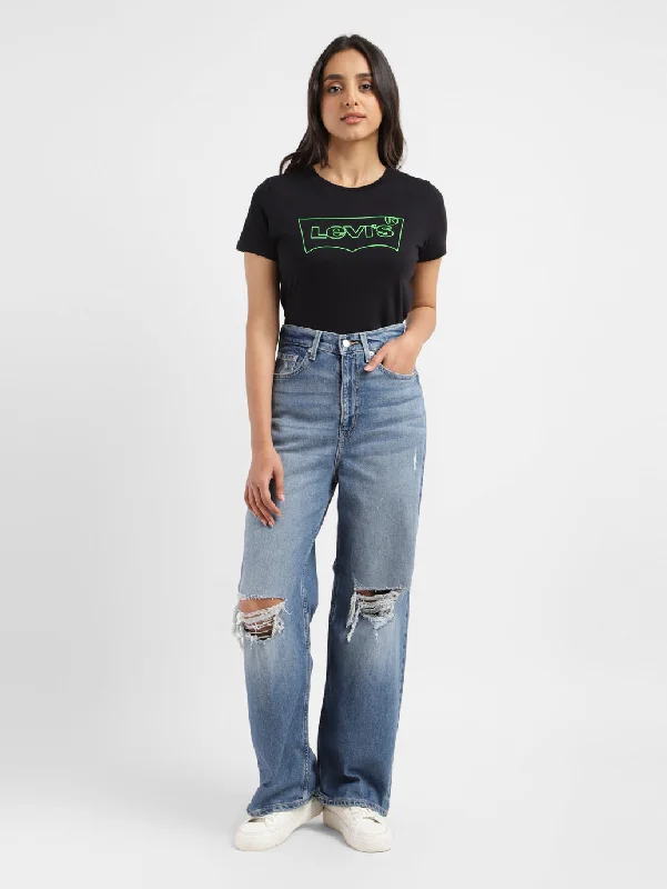 Women's High Rise Loose Fit Jeans