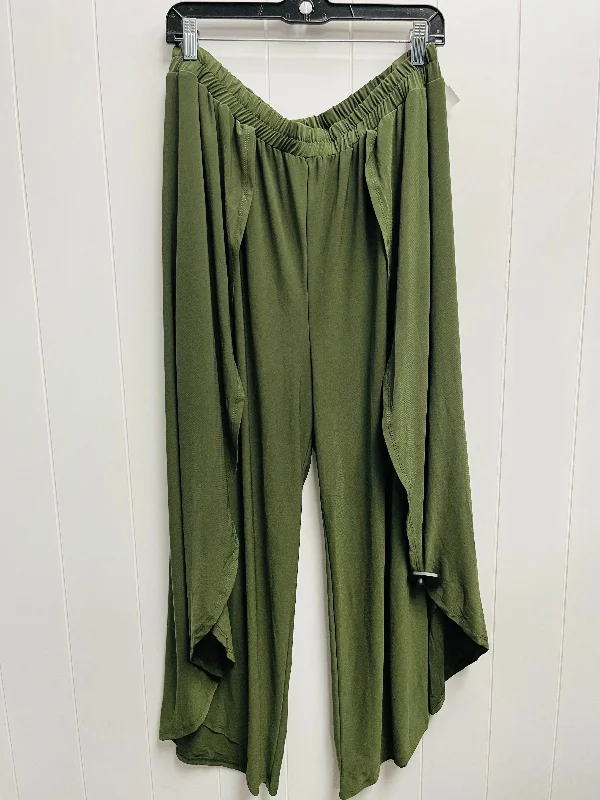 Pants Wide Leg By White Birch In Green, Size: 1x