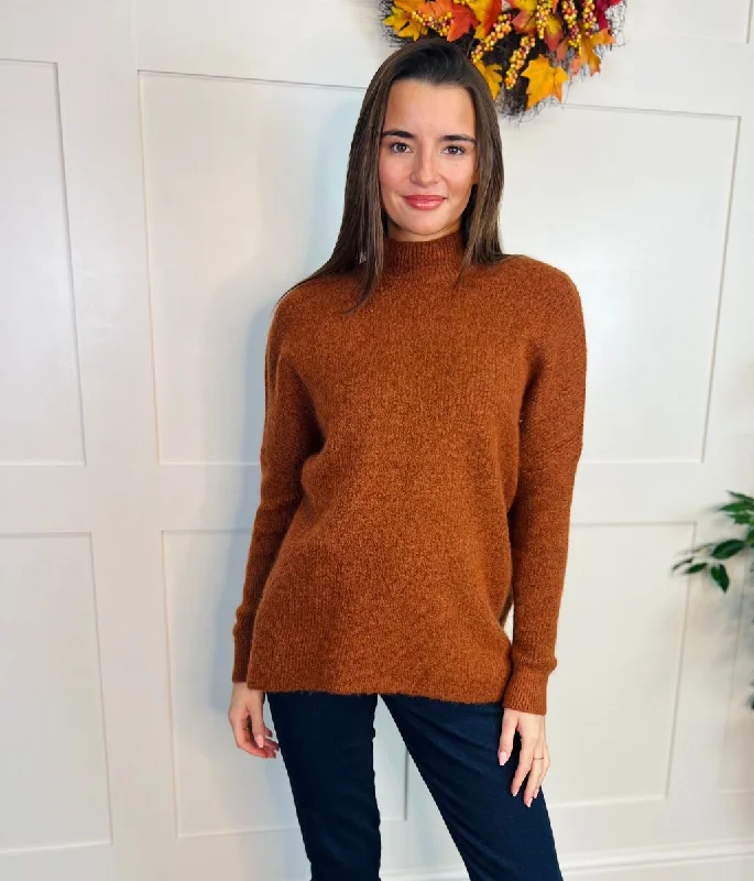 Tobacco Wool Rich Relaxed Jumper