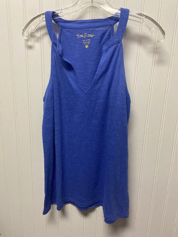 Blue Top Sleeveless Designer Lilly Pulitzer, Size S