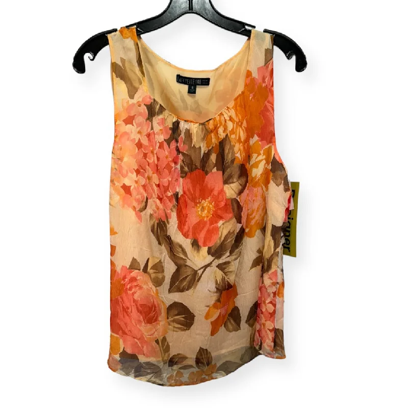 Floral Print Top Sleeveless Designer Lafayette 148, Size 10