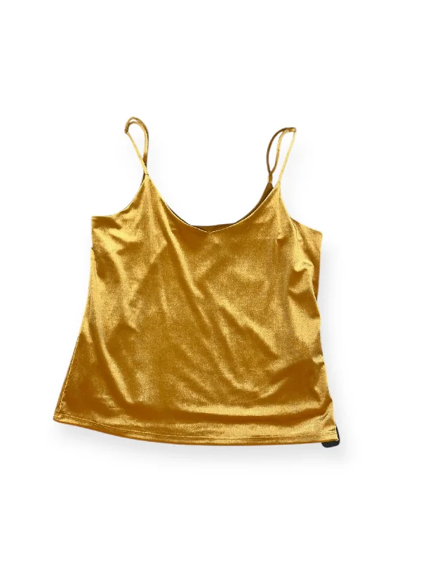 Top Sleeveless By Banana Republic In Gold, Size: S