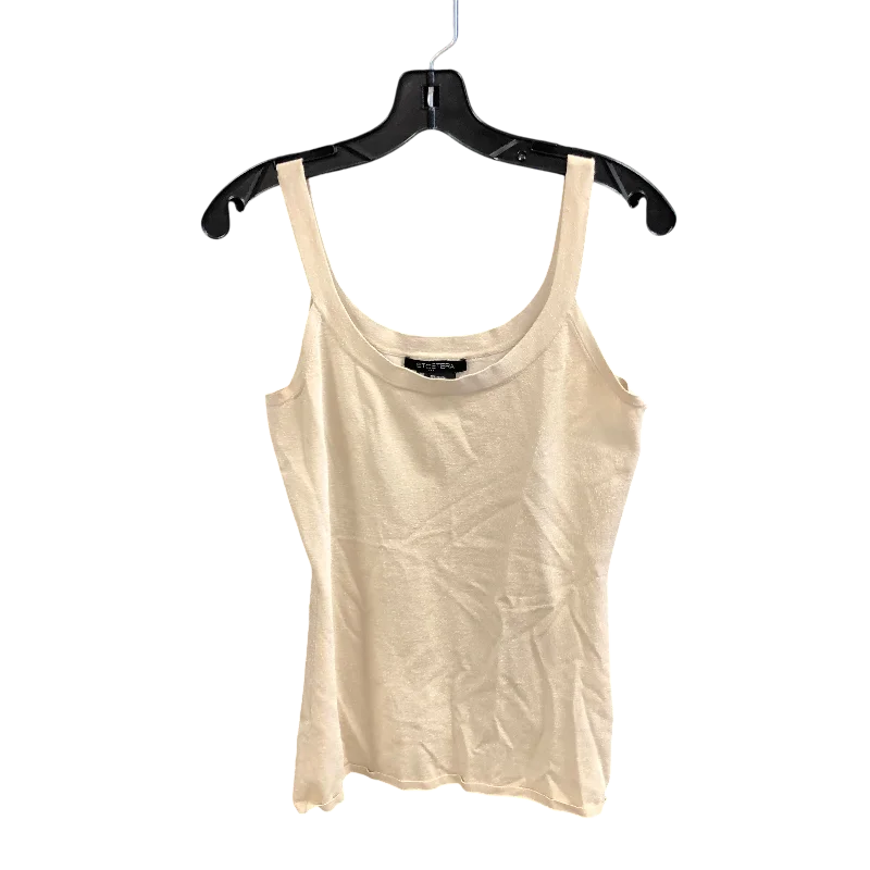 Top Sleeveless By Etcetra In Beige, Size: M