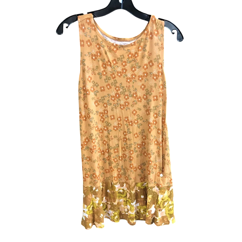 Top Sleeveless By Logo In Yellow, Size: S