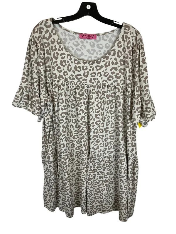 Dress Casual Short By Almost Pink In Animal Print, Size: Xl