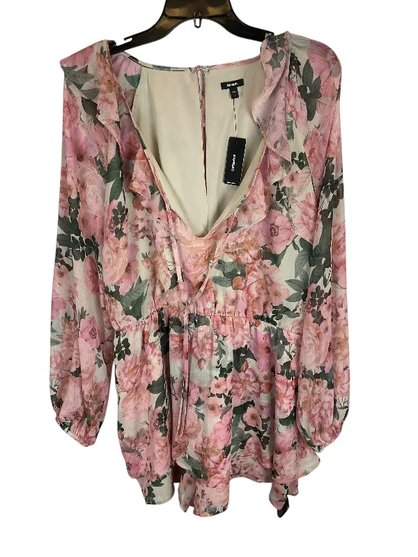 Dress Casual Short By Express In Floral Print, Size: L