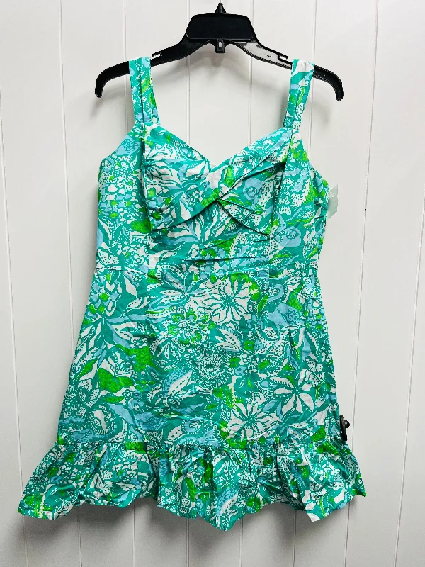 Dress Party Short By Lilly Pulitzer In Green & White, Size: 12