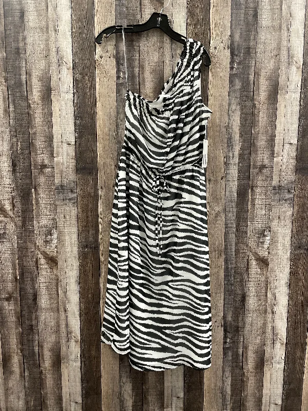 Black & White Dress Casual Midi Worthington, Size M