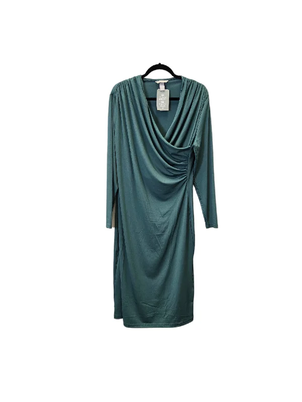 Green Dress Party Midi H&m, Size Xxl