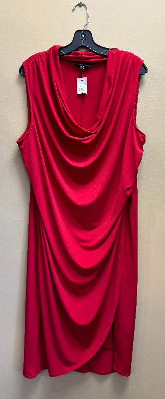 Red Dress Party Midi Lane Bryant, Size 18