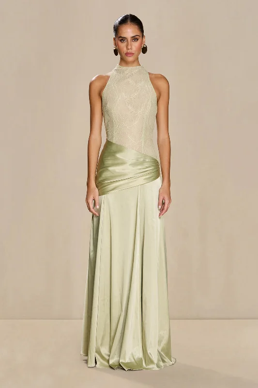 Sonya Dalia Gown Dress - Pistachio