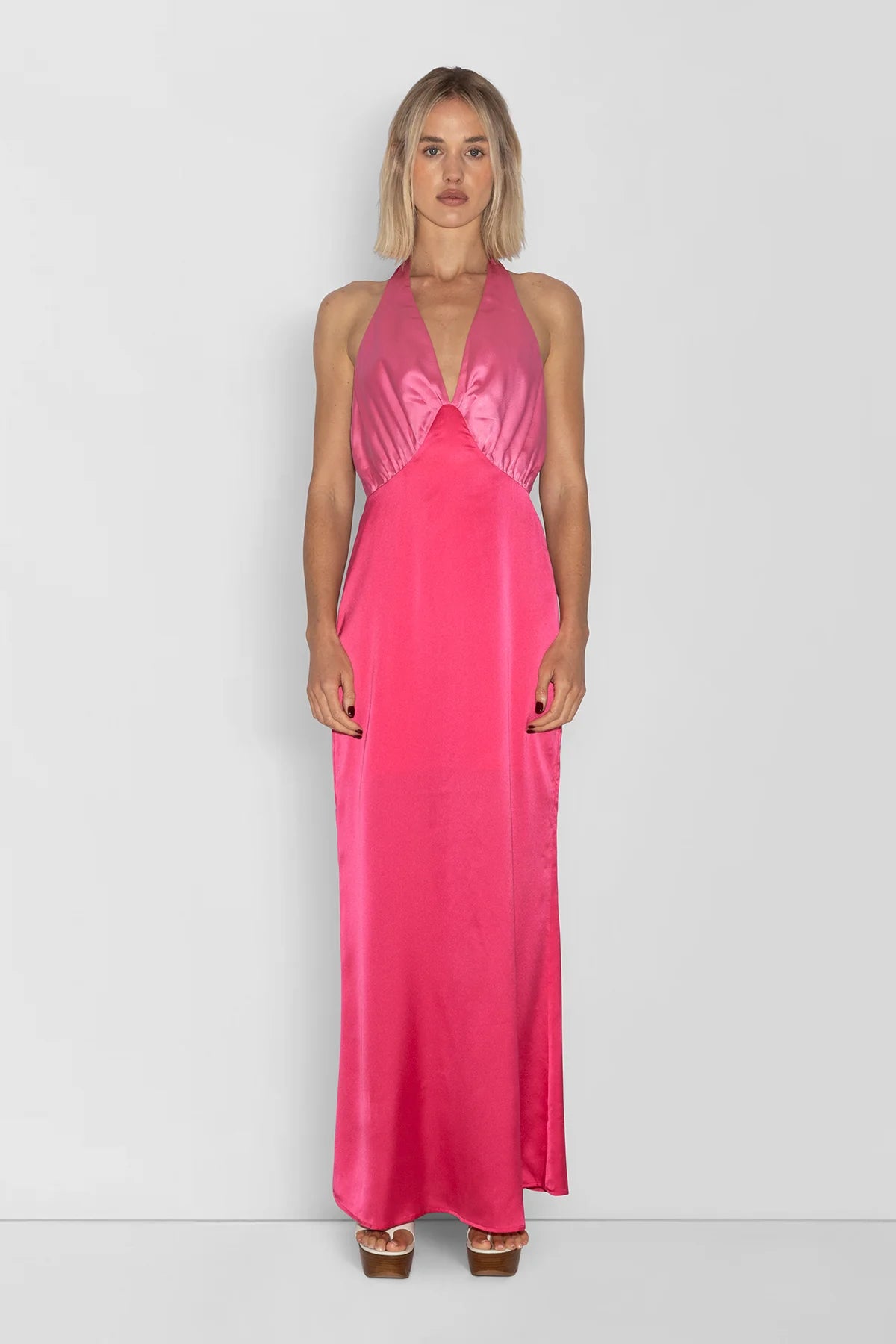 The Wolf Gang Oahu Slip Dress - Hot Pink