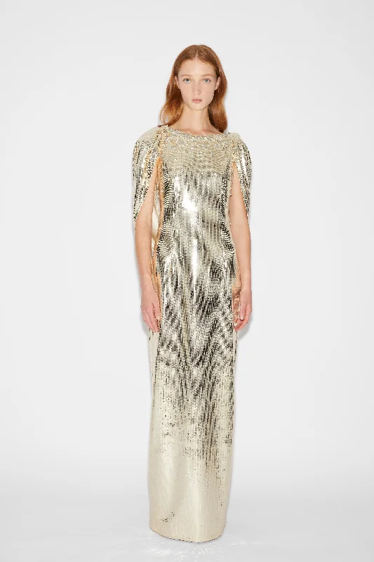 ELLERY GOWN GOLD EMBELLISHED SEQUINS