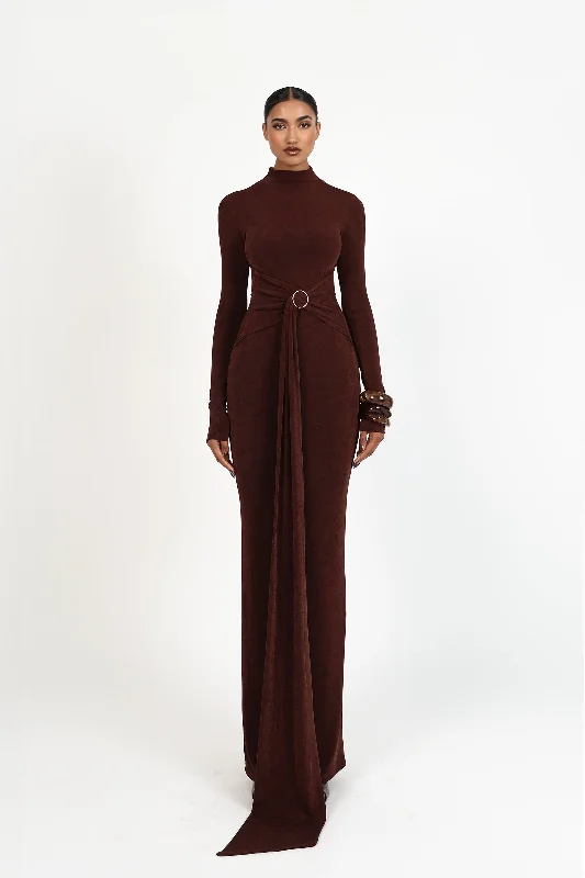 KHRISSY DRESS - BROWN