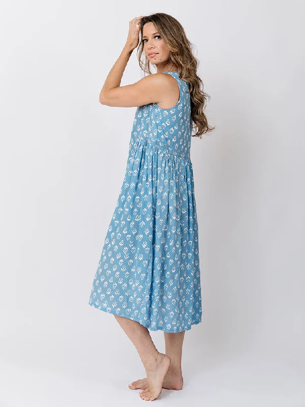 Melody Midi Dress - Cornflower Blossom