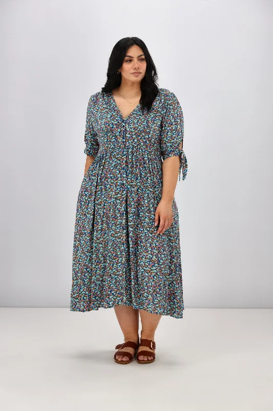 Sunday Boho Marisa Dress Ditsy Floral Blue