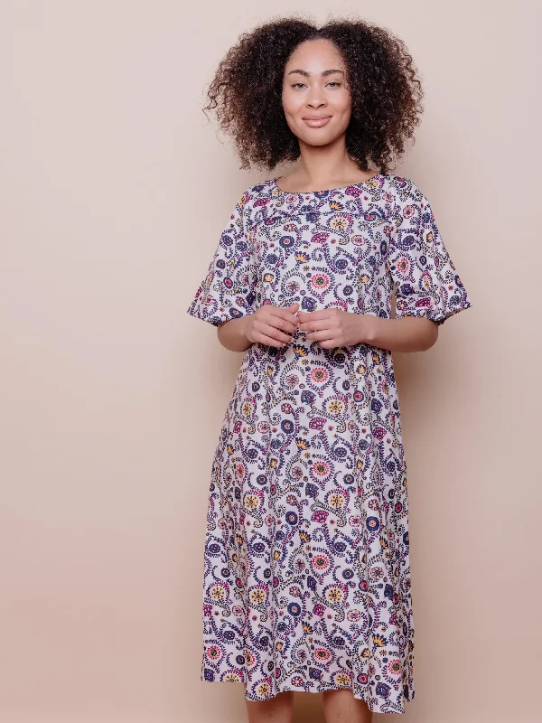 Twyla Dress - Fuchsia Suzani