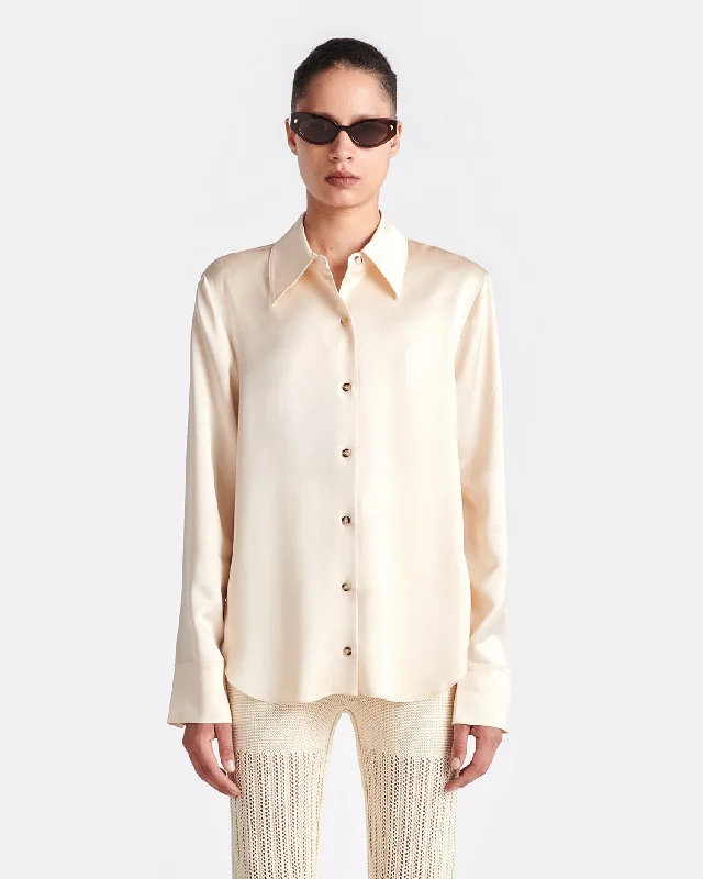 Naum - Slip Satin Shirt - Creme