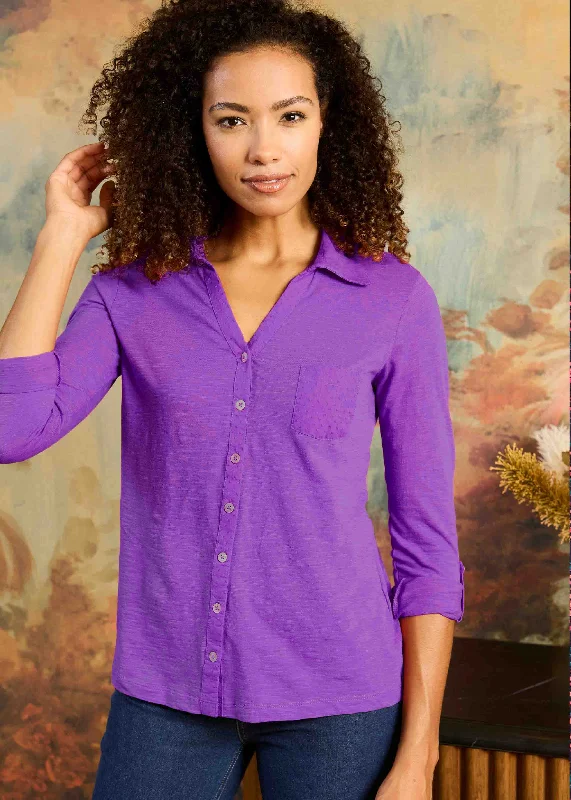 Yasmine Notch Neck VELCRO® Brand Fastening Shirt